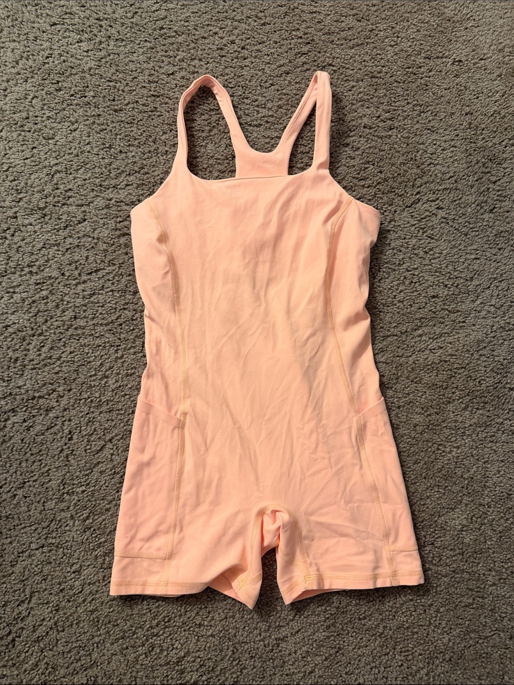 Free People Peach orange Romper Jumpsuit